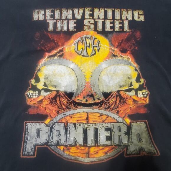 Vintage Pantera Morbid Angel Reinventing The Steel 2001 Tour Heavy Metal XL - Picture 4 of 6
